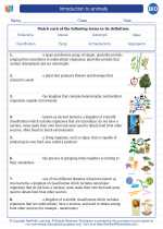 Biology - High School - Vocabulary: Introduction to animals