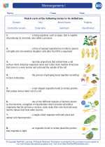 Microorganisms I. Biology Worksheets and Study Guides High School.