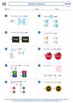 Mathematics - Sixth Grade - Worksheet: Simplify Fractions