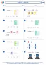 Mathematics - Sixth Grade - Worksheet: Simplify Fractions