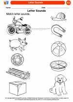 English Language Arts - Kindergarten - Worksheet: Letter Sounds