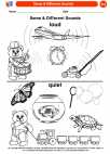 English Language Arts - Kindergarten - Worksheet: Same & Different Sounds