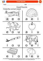 English Language Arts - Kindergarten - Worksheet: Vowel Sounds