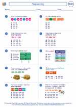 Mathematics - Second Grade - Worksheet: Sequencing