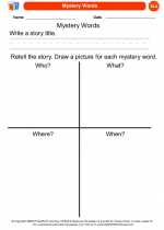 English Language Arts - Kindergarten - Worksheet: Mystery Words