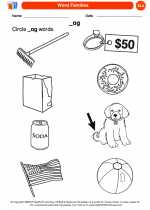 English Language Arts - Kindergarten - Worksheet: Circle _ag words.