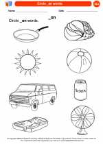 English Language Arts - Kindergarten - Worksheet: Circle _an words.