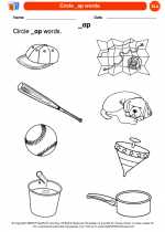 English Language Arts - Kindergarten - Worksheet: Circle _ap words.