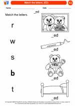 English Language Arts - Kindergarten - Worksheet: Match the letters. (ED)