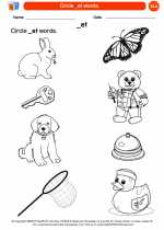 English Language Arts - Kindergarten - Worksheet: Circle _et words.