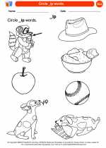 English Language Arts - Kindergarten - Worksheet: Circle _ip words.