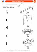 English Language Arts - Kindergarten - Worksheet: Match the letters. (IP)