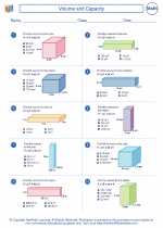 Mathematics - Fifth Grade - Worksheet: Volume/Capacity