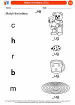 English Language Arts - Kindergarten - Worksheet: Match the letters. (UG)