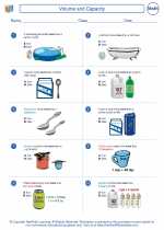 Mathematics - Fifth Grade - Worksheet: Volume/Capacity