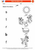 English Language Arts - Kindergarten - Worksheet: Match the letters. (UN)