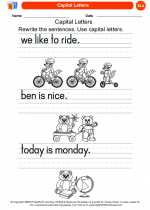 English Language Arts - Kindergarten - Worksheet: Capital Letters