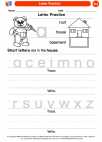 English Language Arts - Kindergarten - Worksheet: Letter Practice