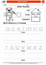 English Language Arts - Kindergarten - Worksheet: Letter Practice