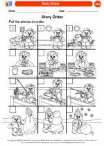 English Language Arts - Kindergarten - Worksheet: Story Order