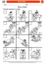 English Language Arts - Kindergarten - Worksheet: Story Order