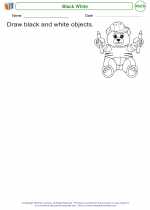 Mathematics - Kindergarten - Worksheet: Black White