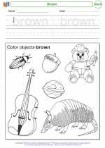 Mathematics - Kindergarten - Worksheet: Brown