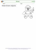 Mathematics - Kindergarten - Worksheet: Brown