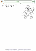 Mathematics - Kindergarten - Worksheet: Gray