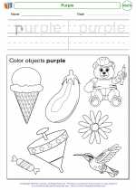 Mathematics - Kindergarten - Worksheet: Purple