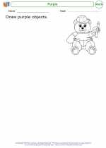 Mathematics - Kindergarten - Worksheet: Purple