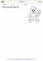 Mathematics - Kindergarten - Worksheet: Purple