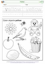 Mathematics - Kindergarten - Worksheet: Yellow