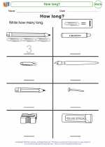 Mathematics - Kindergarten - Worksheet: How long?