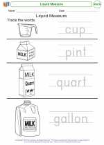 Mathematics - Kindergarten - Worksheet: Liquid Measure