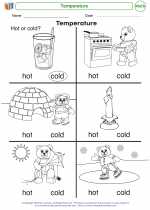 Mathematics - Kindergarten - Worksheet: Temperature