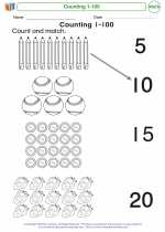 counting 1 100 mathematics worksheets and study guides kindergarten