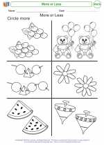 Mathematics - Kindergarten - Worksheet: More or Less