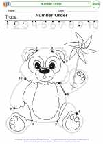Mathematics - Kindergarten - Worksheet: Number Order