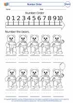 Mathematics - Kindergarten - Worksheet: Number Order