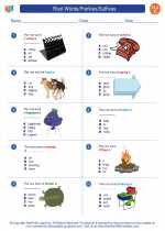 English Language Arts - Third Grade - Worksheet: Root Words/Prefixes/Suffixes