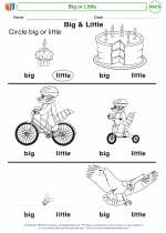 Mathematics - Kindergarten - Worksheet: Big or Little