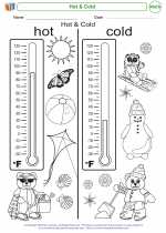 Mathematics - Kindergarten - Worksheet: Hot & Cold