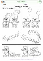 Mathematics - Kindergarten - Worksheet: Long & Short