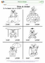 Mathematics - Kindergarten - Worksheet: Over & Under