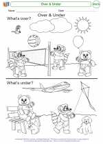 Mathematics - Kindergarten - Worksheet: Over & Under