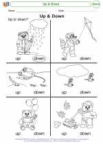 Mathematics - Kindergarten - Worksheet: Up & Down