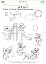 Mathematics - Kindergarten - Worksheet: Up & Down