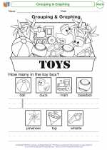 Mathematics - Kindergarten - Worksheet: Grouping & Graphing