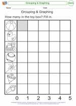 Mathematics - Kindergarten - Worksheet: Grouping & Graphing